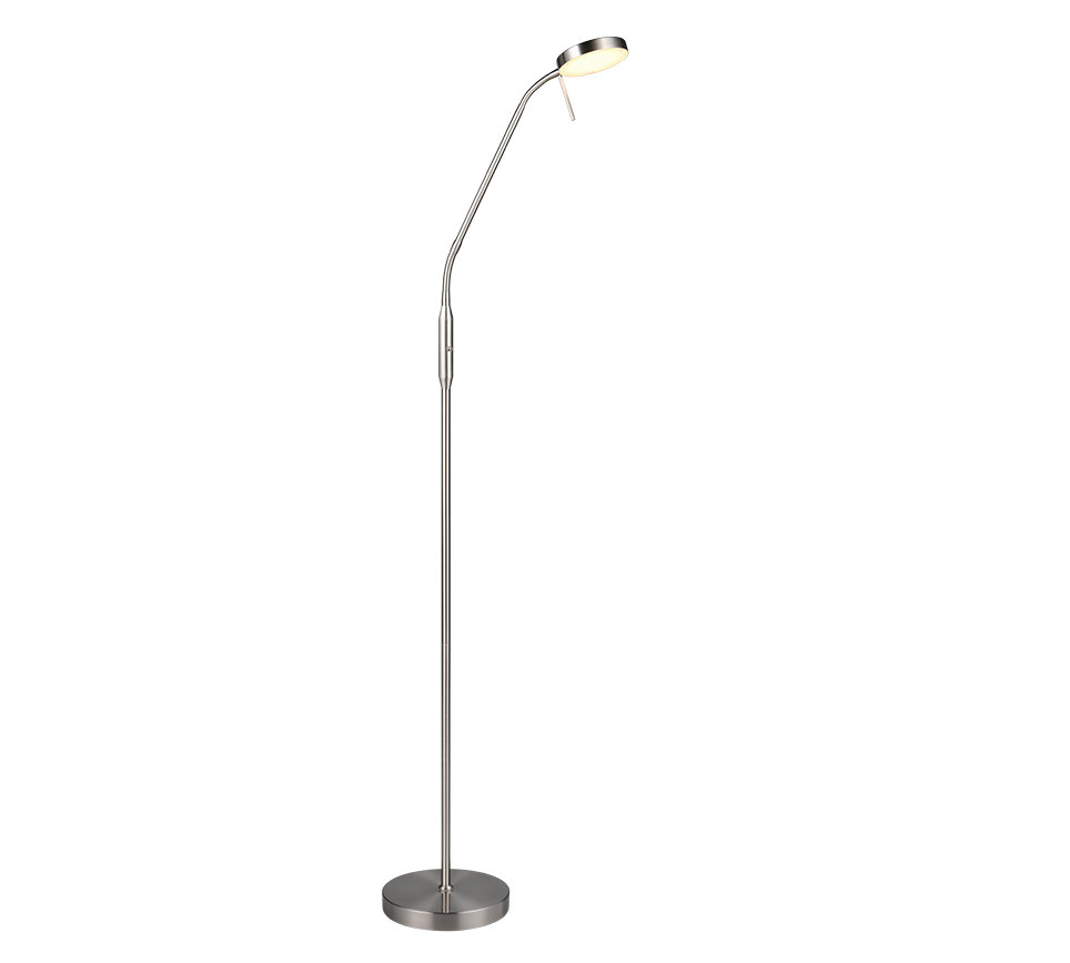 Moreno LED floor lamp brushed steel rechargeable — R44561107
