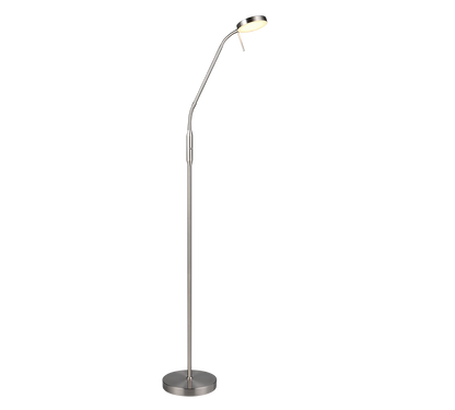 Moreno LED floor lamp brushed steel rechargeable — R44561107