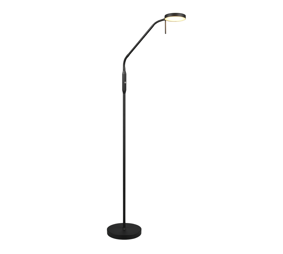 Moreno LED floor lamp matt black rechargeable — R44561132