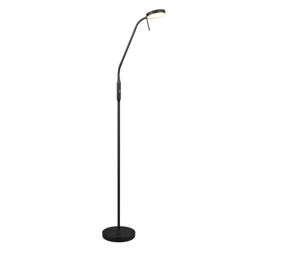 Moreno LED floor lamp matt black rechargeable — R44561132