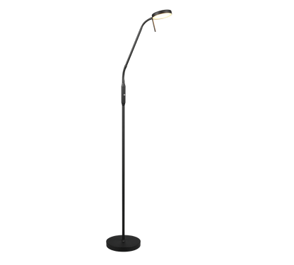 Moreno LED floor lamp matt black rechargeable — R44561132