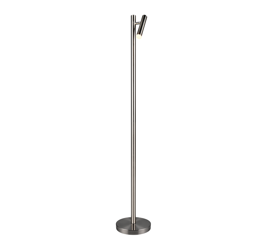 Gomez LED floor lamp brushed steel — R44571107