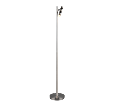 Gomez LED floor lamp brushed steel — R44571107