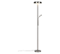 Palermo LED floor lamp brushed steel with reading light — R45741107