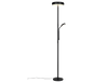 Palermo LED floor lamp matt black with reading light — R45741132