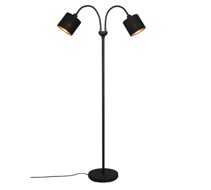 Tommy floor lamp 2-pc E14 matt black/gold — R46332079