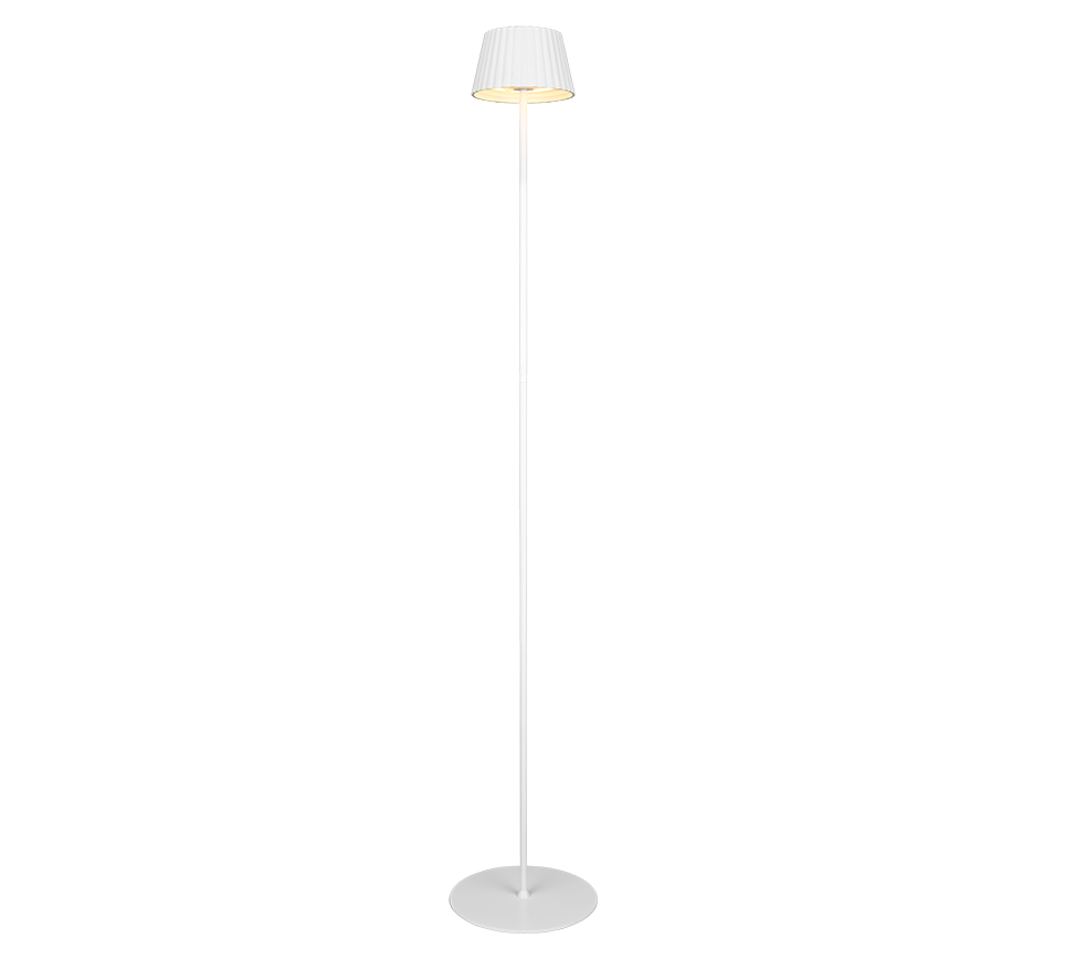Suarez LED outdoor floor lamp matt white rechargeable — R47706131