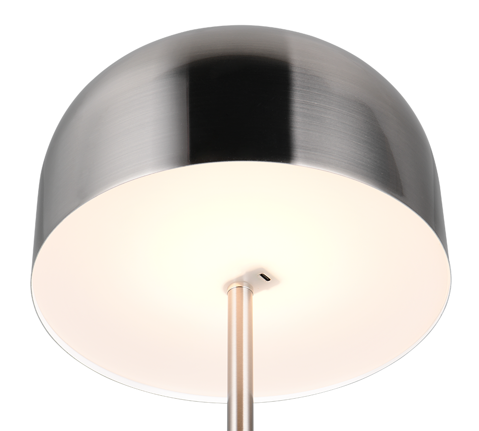 Jeff LED floor lamp brushed steel rechargeable — R49151107