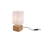 Woody table lamp 12 cm square E14 wood/white — R50171030