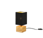 Woody table lamp 12 cm square E14 wood/black — R50171080