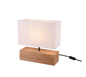 Woody table lamp 30 cm E27 wood/white — R50181030