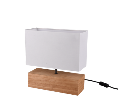 Woody table lamp 30 cm E27 wood/white — R50181030