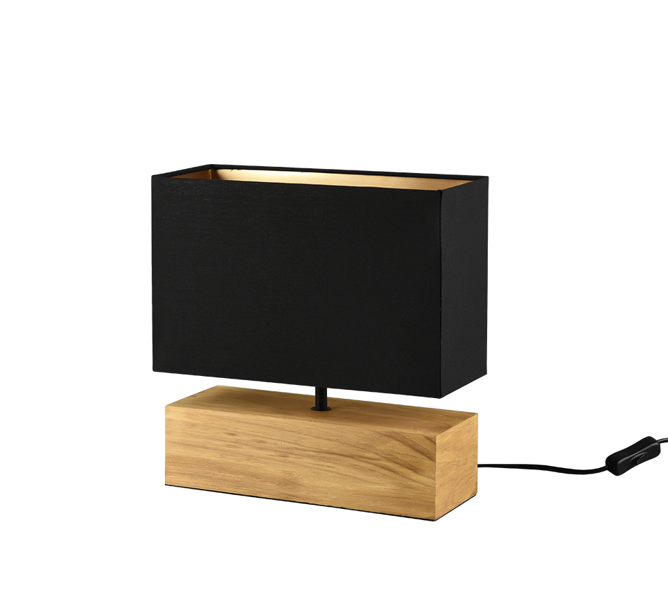 Woody table lamp 30 cm E27 wood/black — R50181080