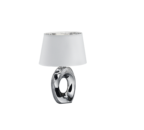Taba table lamp 33 cm E14 silver/white — R50511089