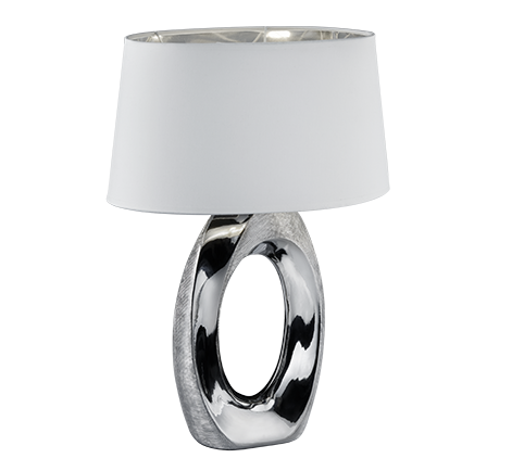 Taba table lamp 52 cm E27 silver/white — R50521089