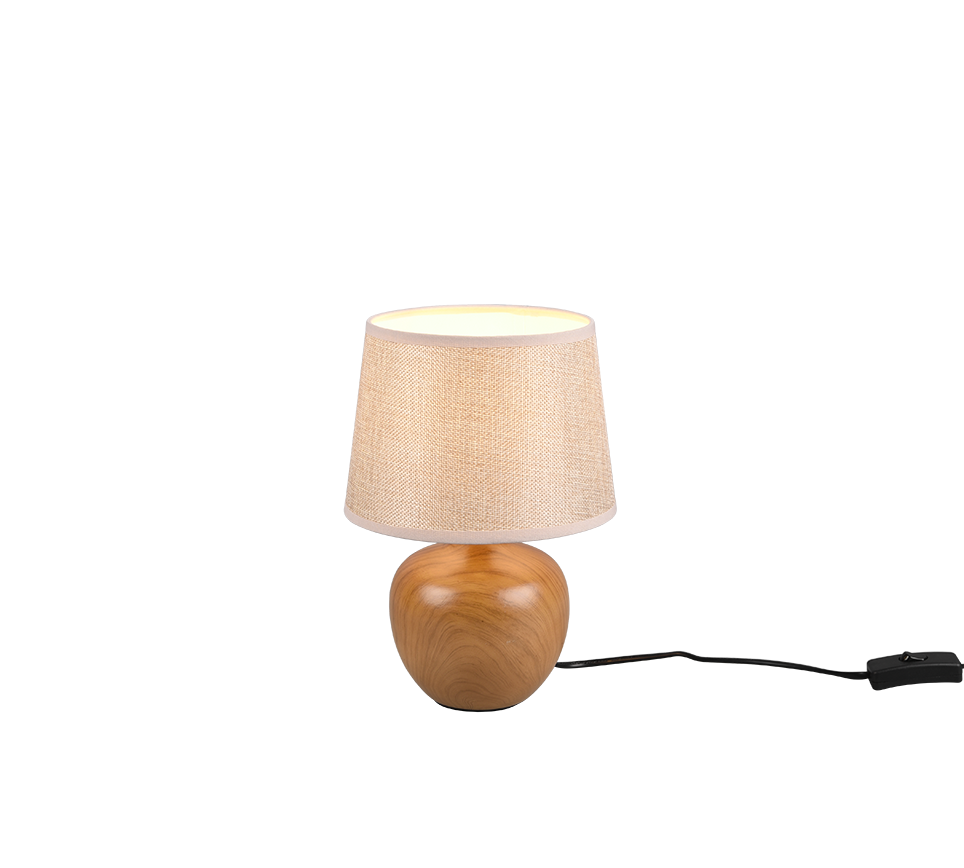 Luxor table lamp 26 cm E14 wood imitation — R50621035