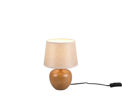 Luxor table lamp 26 cm E14 wood imitation — R50621035