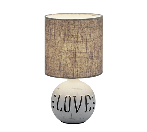 Esna table lamp love E14 white/brown — R50661025