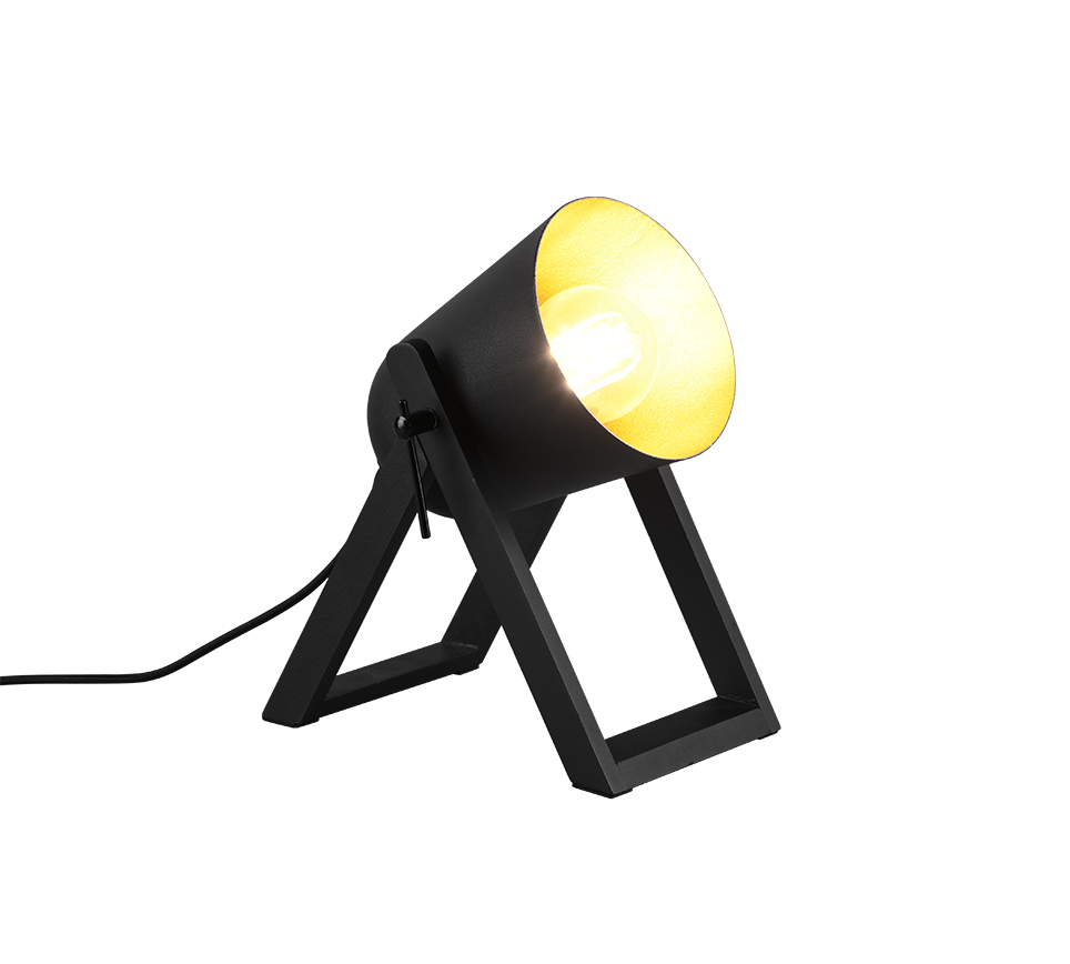 Marc table lamp E27 matt black/gold — R50721080