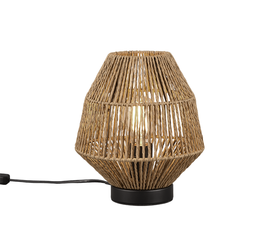 Miki table lamp E27 brown/paper yarn — R51101026