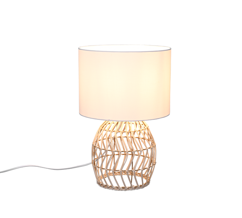 Rike table lamp E27 natural color/rattan — R51131036
