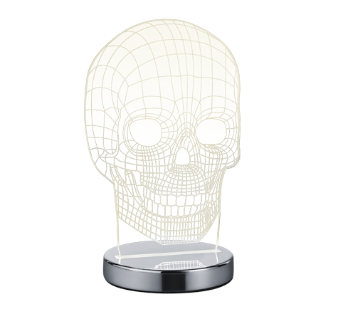 Skull LED table lamp chrome — R52461106