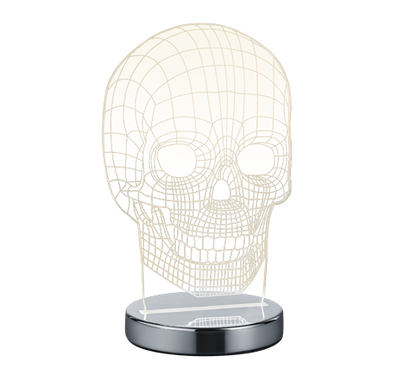 Skull LED table lamp chrome — R52461106