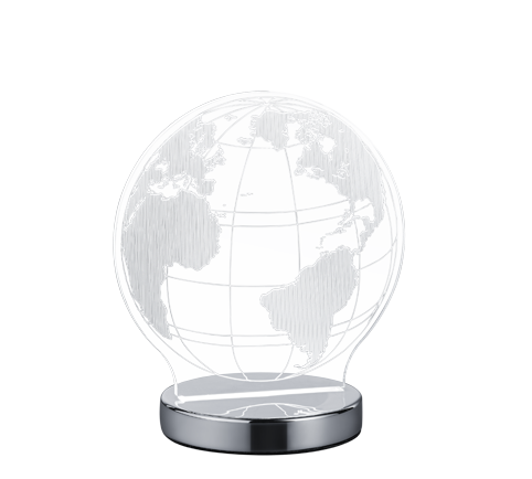 Globe LED table lamp chrome — R52481106