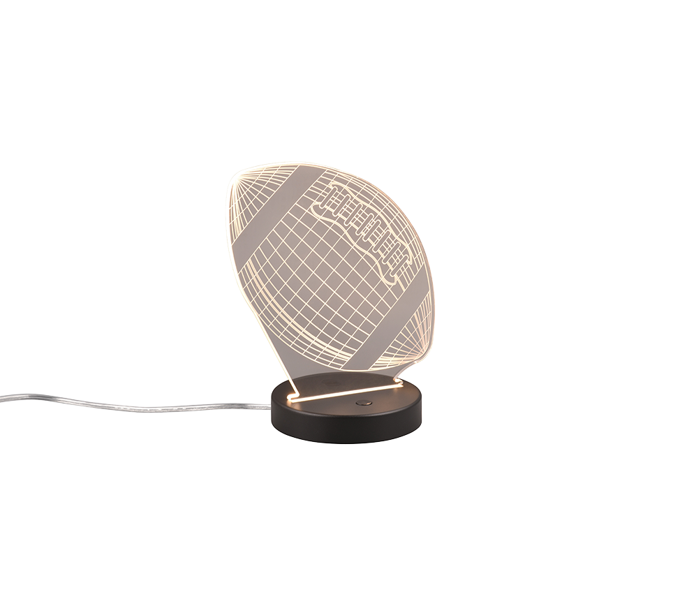 Football LED table lamp matt black RGBW — R52821132