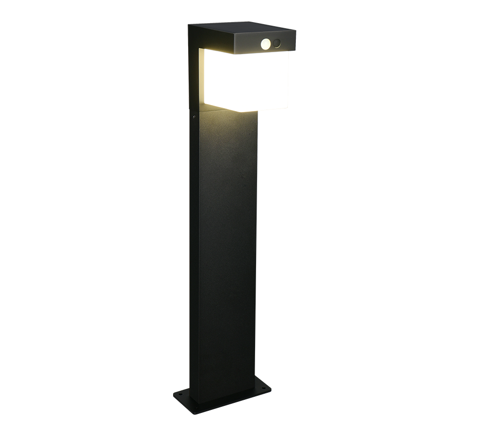 Colombo hybrid solar LED pole lamp 50 cm matt black motion+dusk sensor 4000K — R53286132