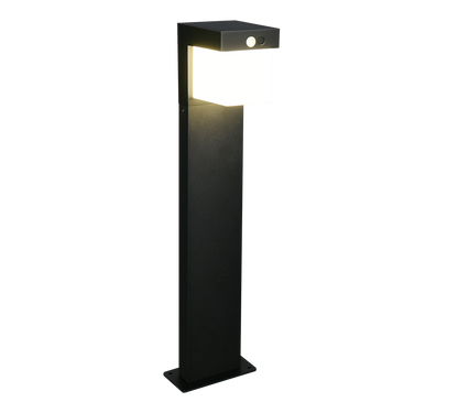 Colombo hybrid solar LED pole lamp 50 cm matt black motion+dusk sensor 4000K — R53286132