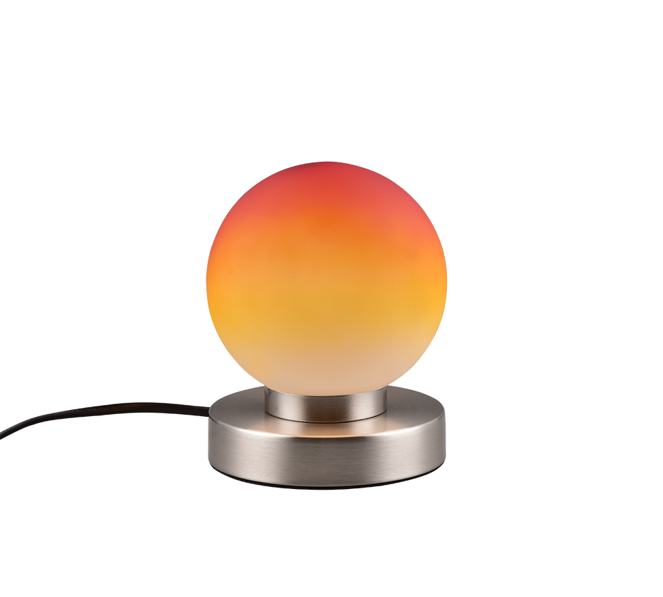 Prinz II table lamp E14 brushed steel/orange — R54011018