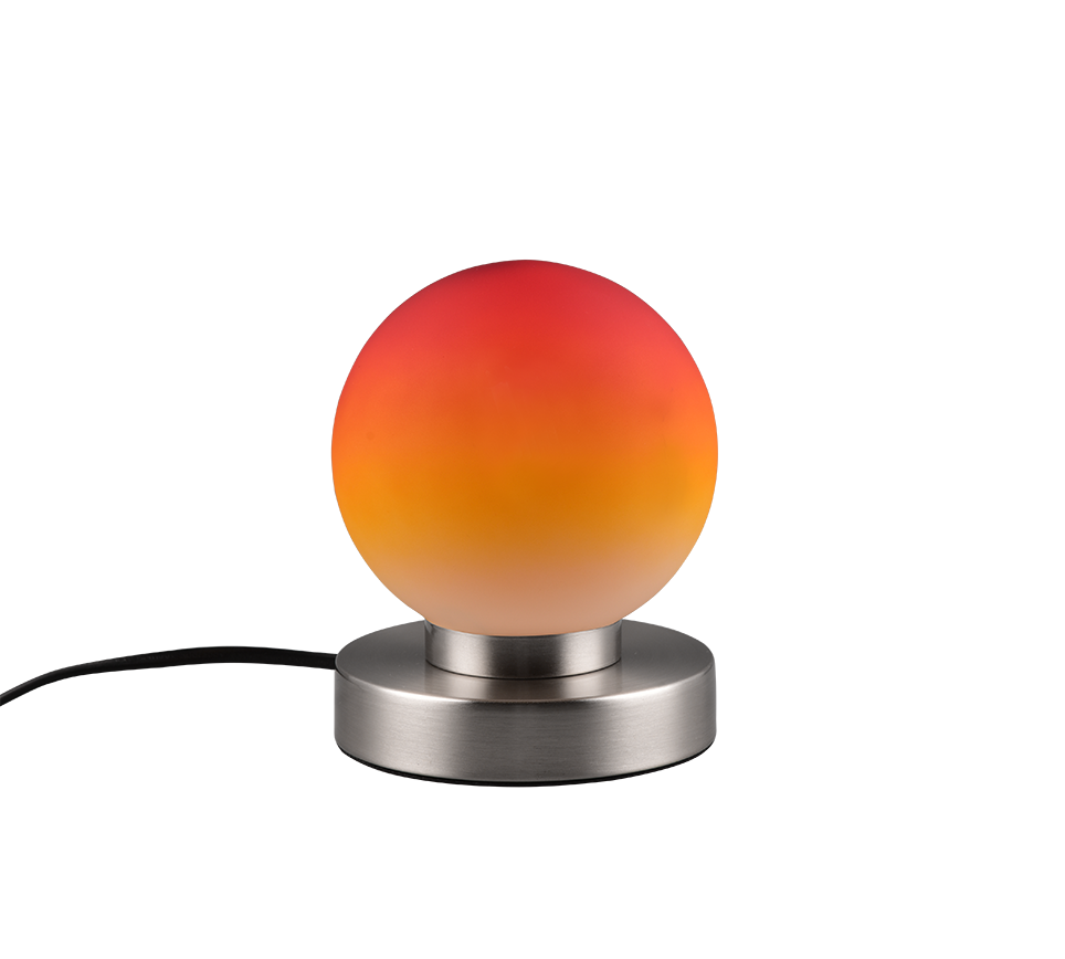 Prinz II table lamp E14 brushed steel/orange — R54011018
