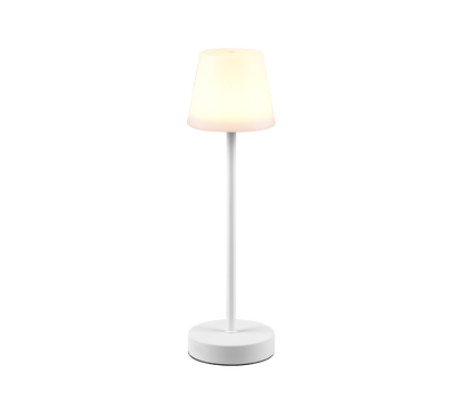 Martinez LED outdoor table lamp matt white rechargeable — R54086131