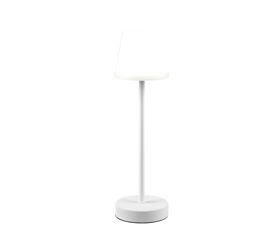 Martinez LED outdoor table lamp matt white rechargeable — R54086131