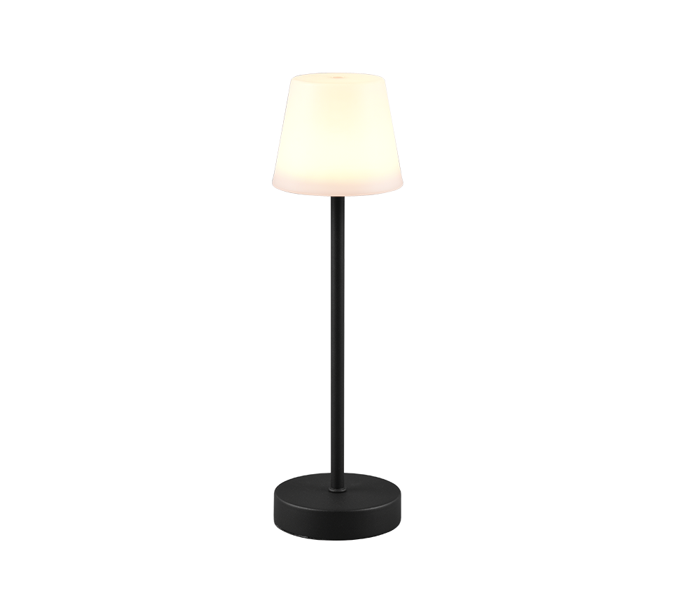 Martinez LED outdoor table lamp matt black rechargeable — R54086132