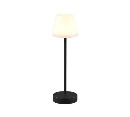 Martinez LED outdoor table lamp matt black rechargeable — R54086132