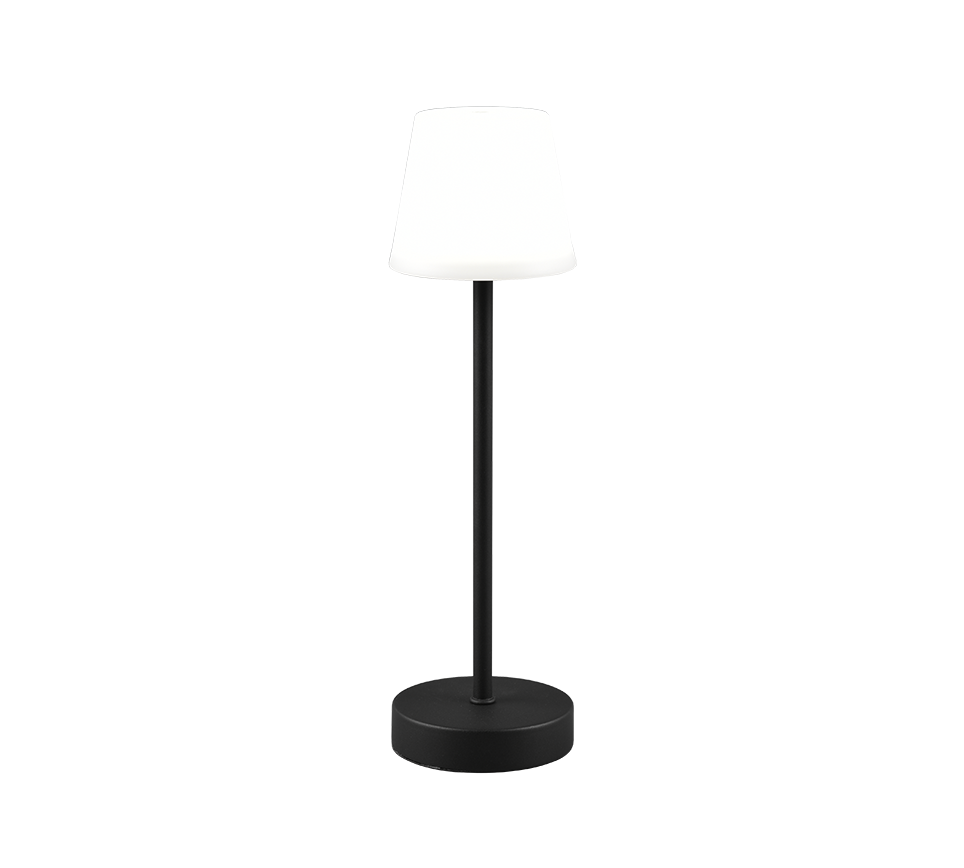 Martinez LED outdoor table lamp matt black rechargeable — R54086132
