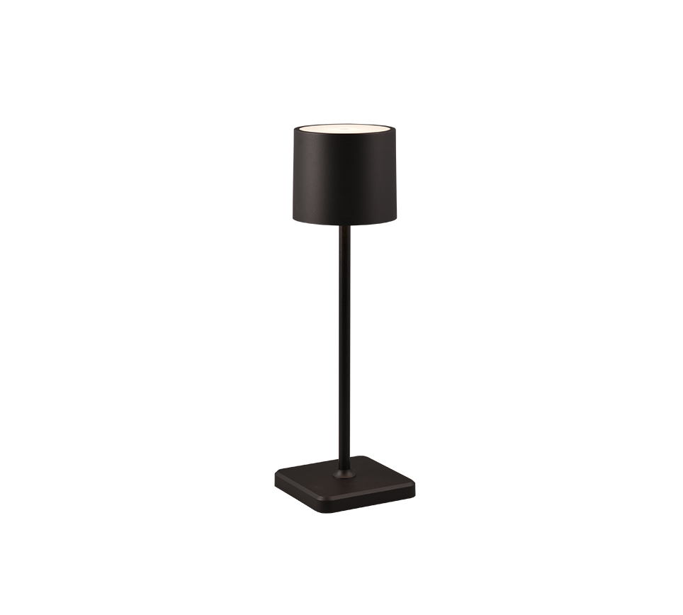 Fernandez LED outdoor table lamp matt black rechargeable — R54096132
