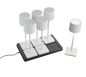 Fernandez LED outdoor table lamp 6-pc matt white rechargeable — R54096631