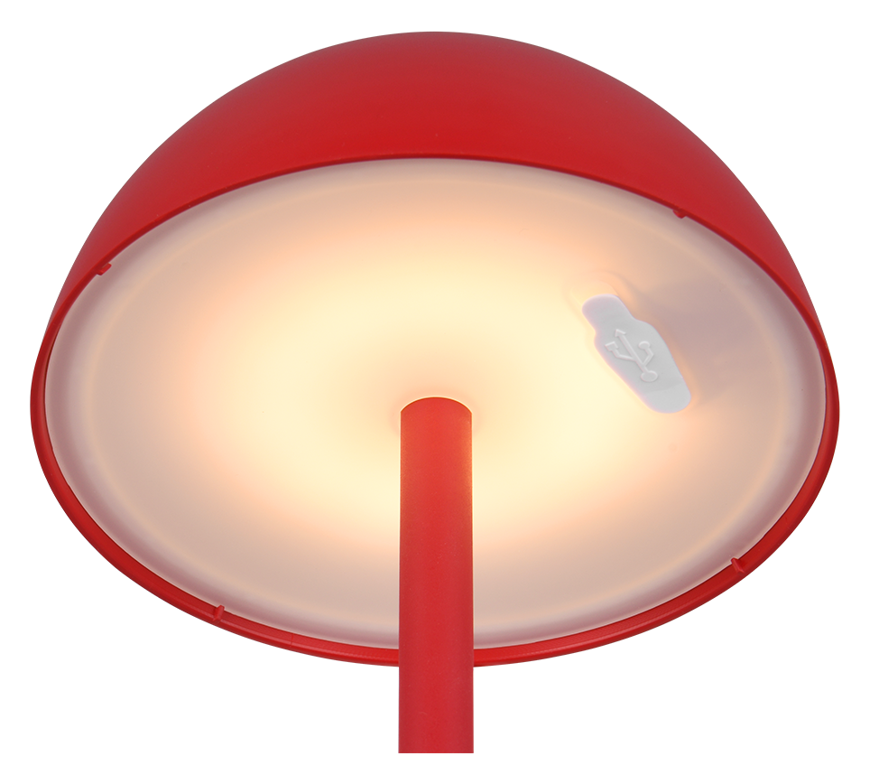 Ricardo LED outdoor table lamp red rechargeable — R54106110