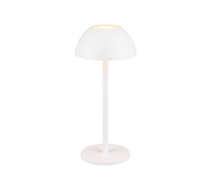 Ricardo LED outdoor table lamp matt white rechargeable — R54106131