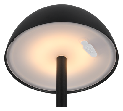 Ricardo LED outdoor table lamp matt black rechargeable — R54106132