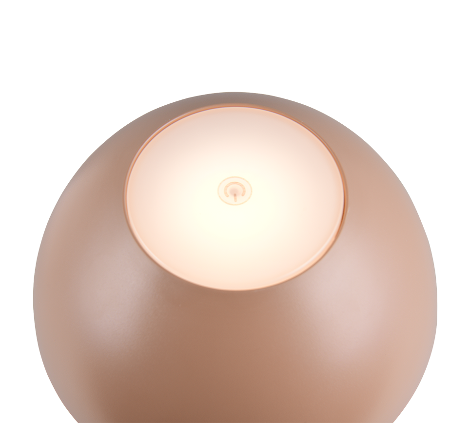 Ricardo LED outdoor table lamp coffee brown rechargeable — R54106165