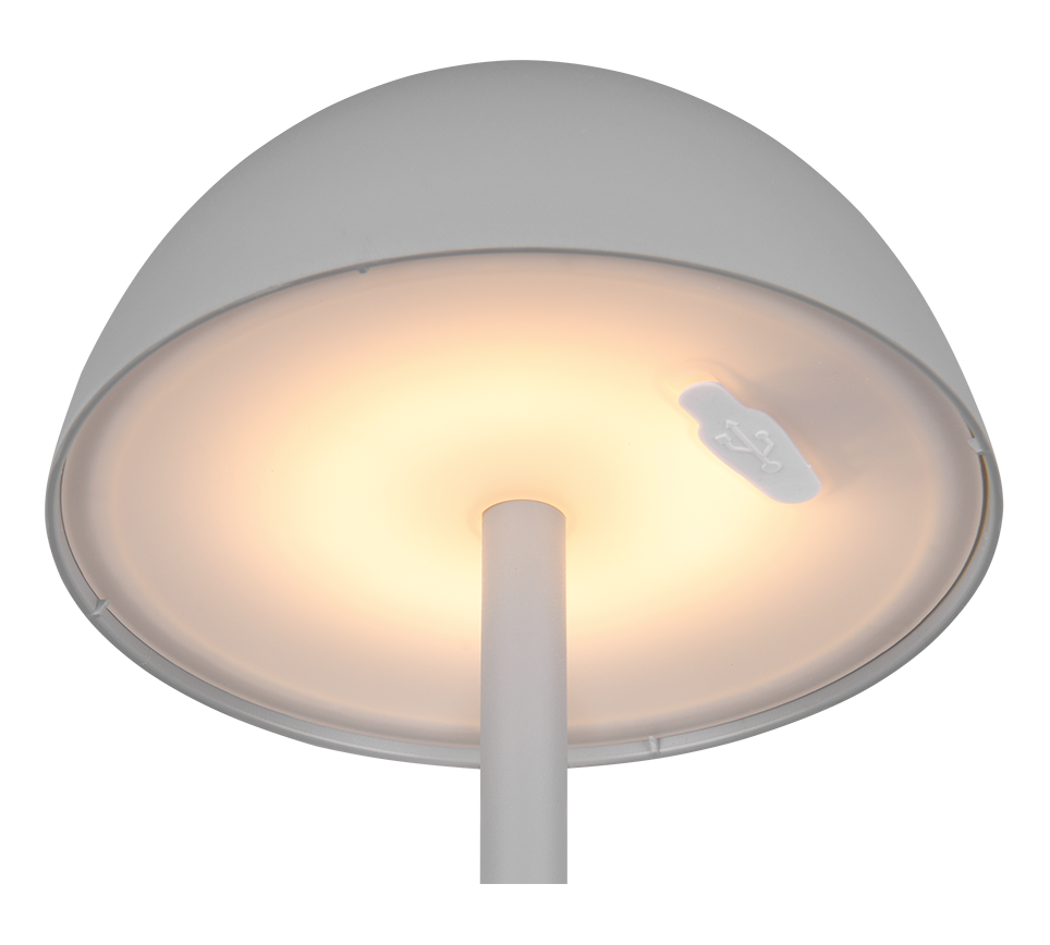Ricardo LED outdoor table lamp grey rechargeable — R54106177
