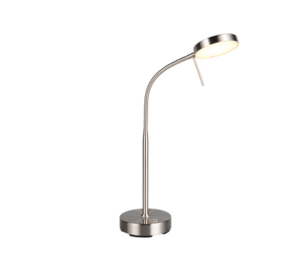 Moreno LED table lamp brushed steel rechargeable — R54561107