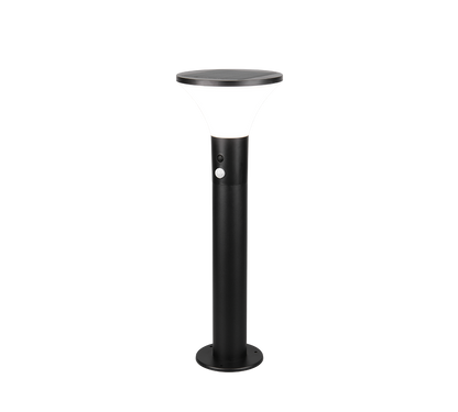 Gorda hybrid solar LED pole 50 cm matt black/white rechargeable motion+dusk sensor 4000K — R54676132