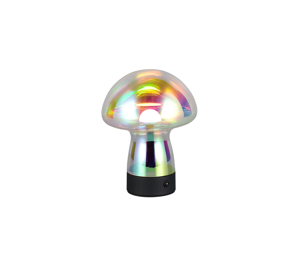 Dooley LED table lamp transparent iridescent rechargeable — R54981153