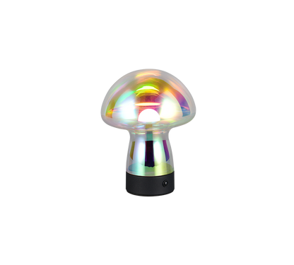 Dooley LED table lamp transparent iridescent rechargeable — R54981153