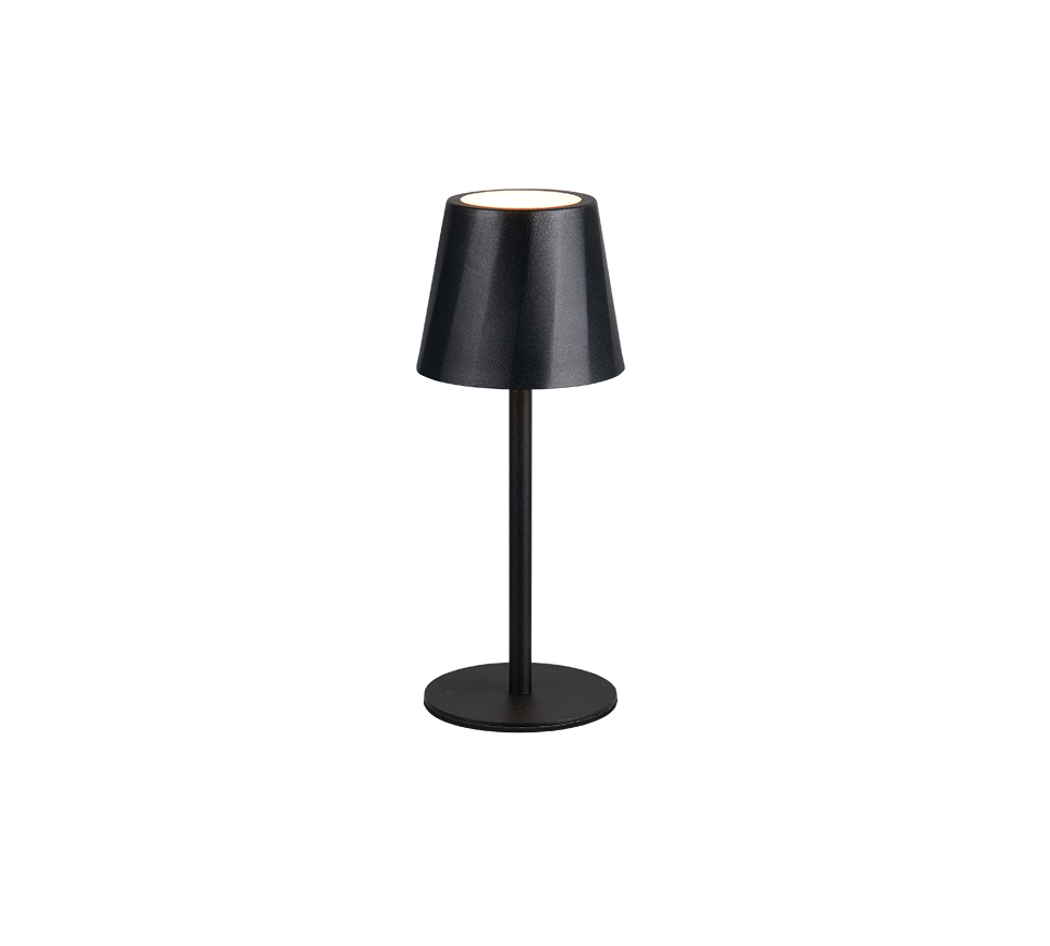 Diaz LED table lamp matt black rechargeable — R55961132